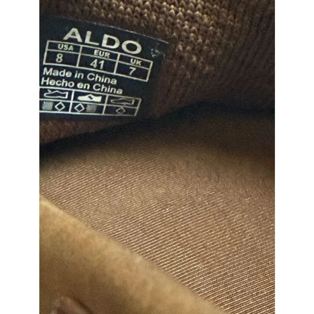 ALDO Men’s Brown White Knit Boat Shoes 8 Comfy Coastal
